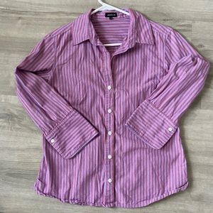 Womens Jaeger striped button down shirt